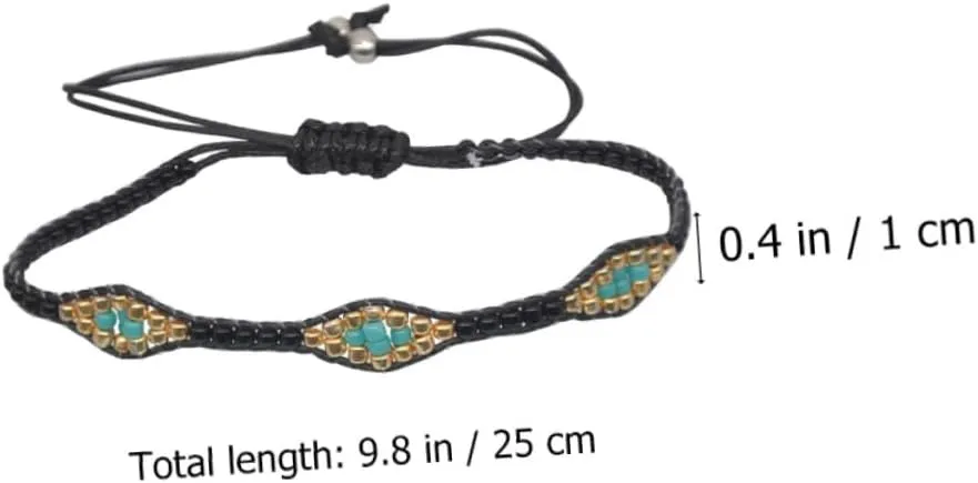 1 PC Colorful Bead Bracelet Stackable Bracelet Colorful Chain Braided Rope Bracelet Bohemian Hand