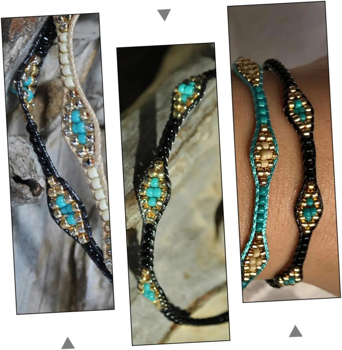 1 PC Colorful Bead Bracelet Stackable Bracelet Colorful Chain Braided Rope Bracelet Bohemian Hand