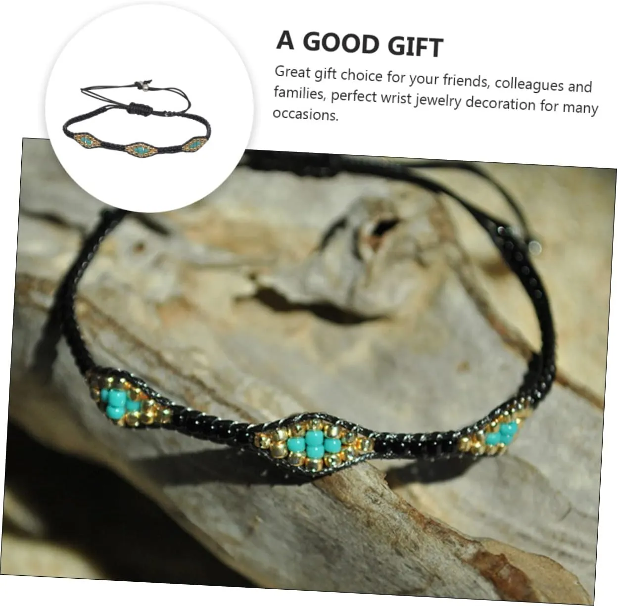 1 PC Colorful Bead Bracelet Stackable Bracelet Colorful Chain Braided Rope Bracelet Bohemian Hand
