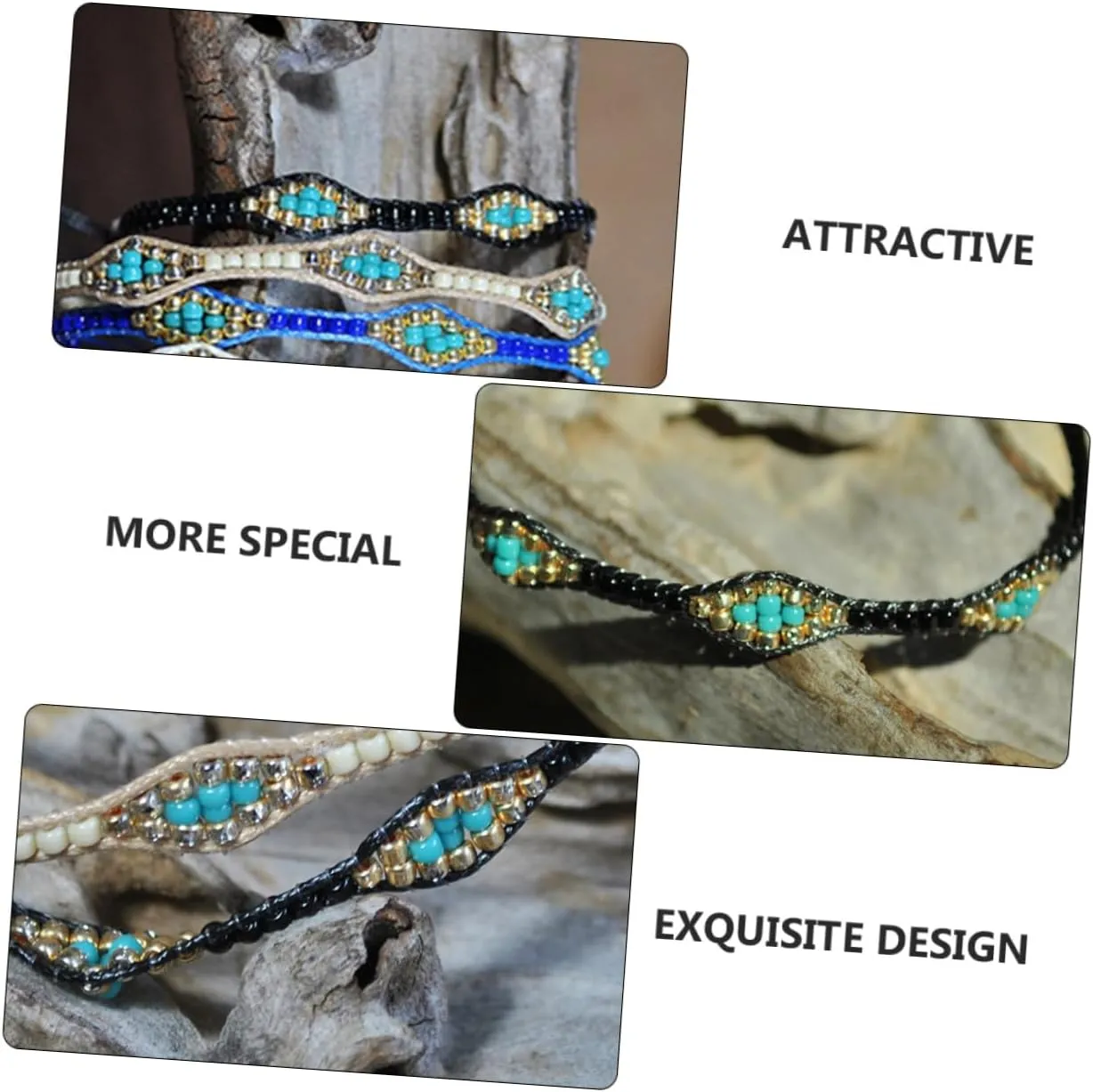 1 PC Colorful Bead Bracelet Stackable Bracelet Colorful Chain Braided Rope Bracelet Bohemian Hand