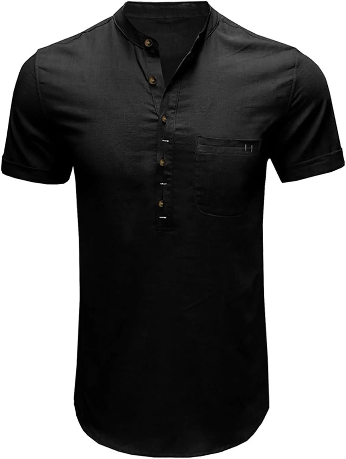 100 Percent Cotton Linen Shirts for Men Long Sleeve Long Sleeve Button Down Shirt Men Lightweight Relaxed Fit