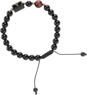 1pc Stylish Bead Bracelet Vintage Hand Decor Durable Obsidian Woven Design present for Friends Yourself