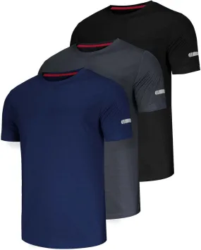 3/5 Pack Men's T Shirts Gym T Shirts for Men Running Shirts Dry Fit Workout Shirts Training Shirts Exercise T Shirts