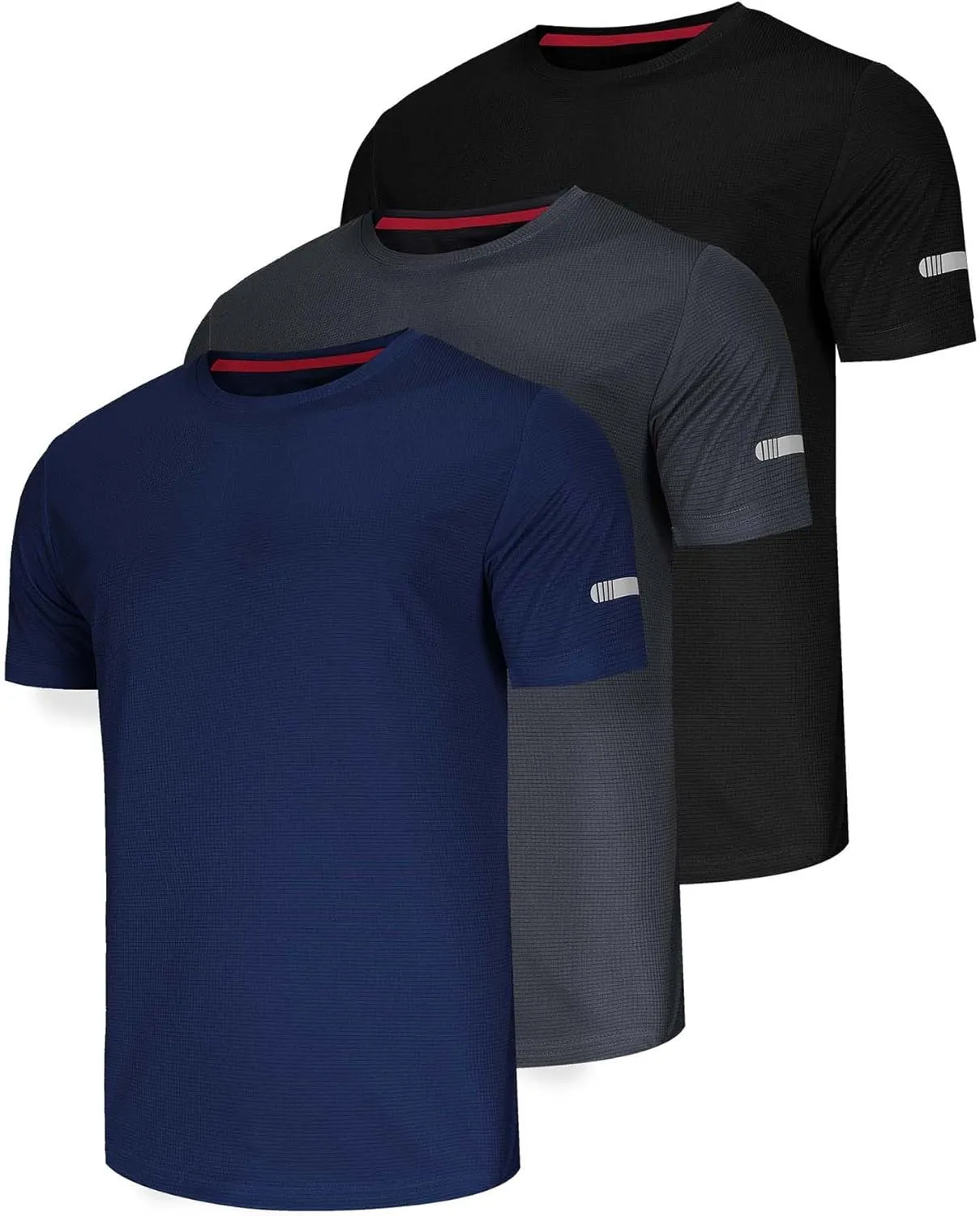 3/5 Pack Men's T Shirts Gym T Shirts for Men Running Shirts Dry Fit Workout Shirts Training Shirts Exercise T Shirts
