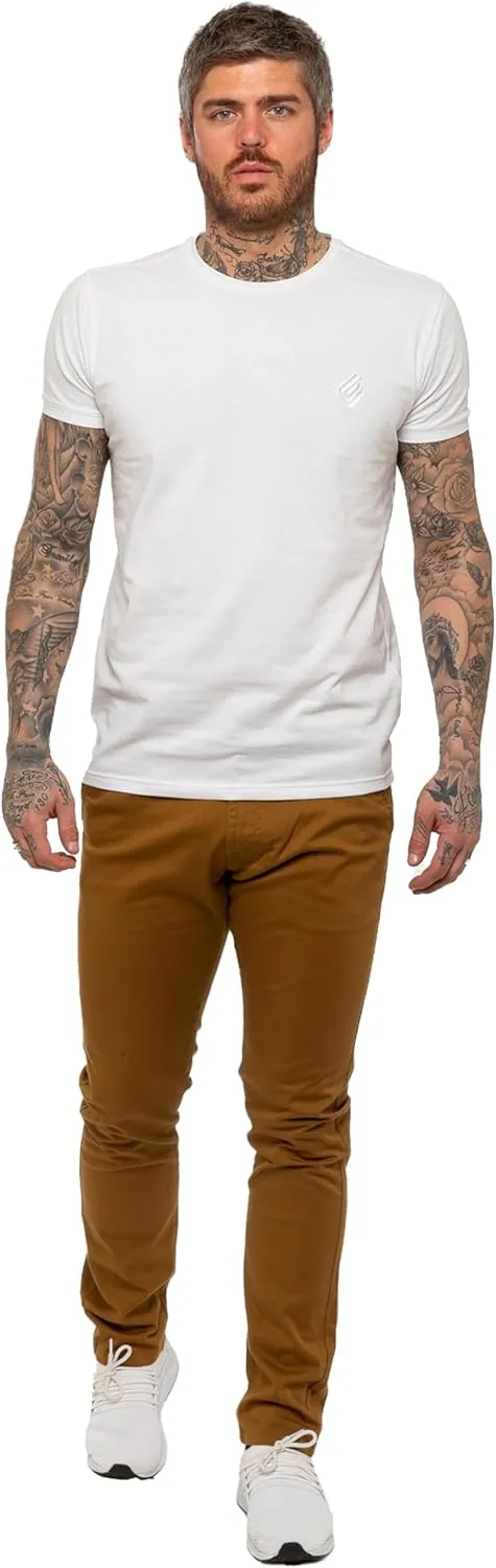 989Z ENZO Mens Slim Fit Stretch Chino Jeans Casual Cotton Trousers Pants