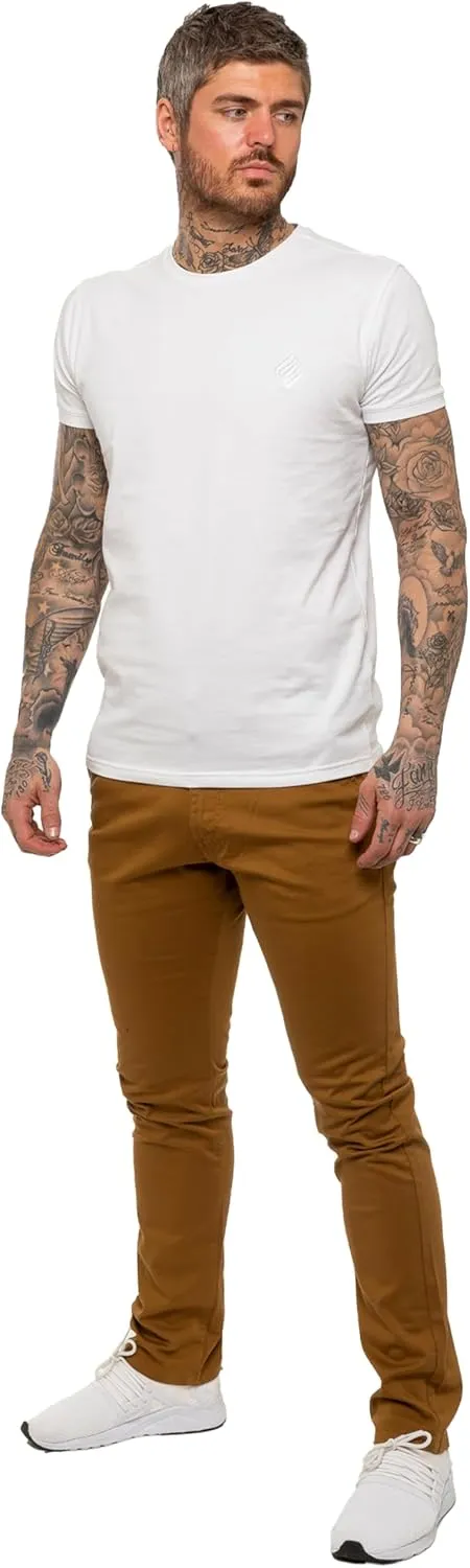 989Z ENZO Mens Slim Fit Stretch Chino Jeans Casual Cotton Trousers Pants