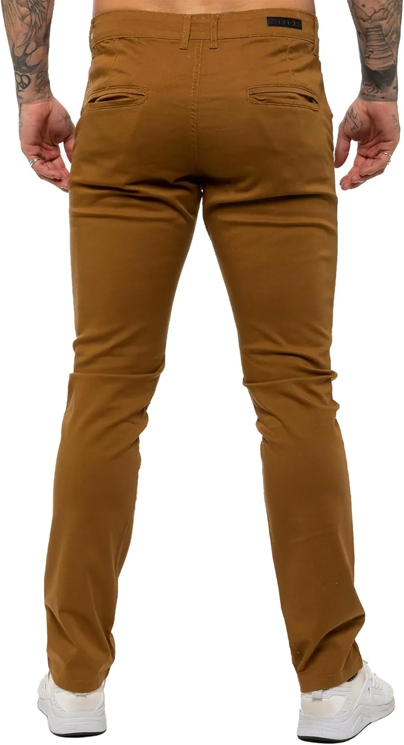 989Z ENZO Mens Slim Fit Stretch Chino Jeans Casual Cotton Trousers Pants