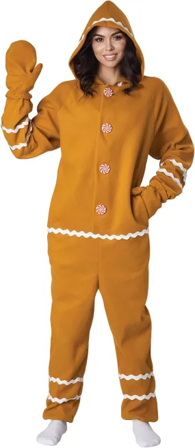 Adult Gingerbread Jumpsuit