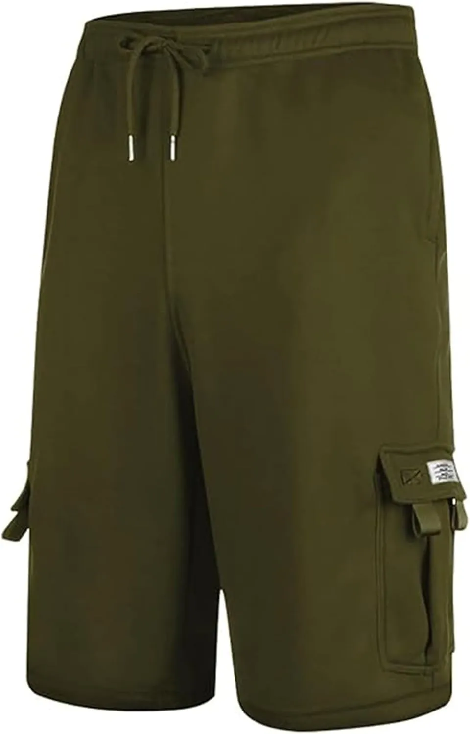 Alalaso Men's Casual Shorts Stretch Cotton Drawstring Summer Beach Stretch High Waisted Breathable Linen Shorts with Pockets