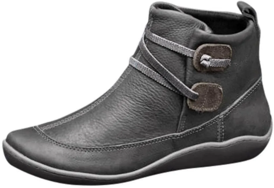 AMDBEL Ankle Boots for Women Wide Width, Arch Support Ankle Boots for Women Womens Low Heel Fashion Lace Up Zipper Booties Slip On Fall Winter Short Booties Chelsea Boots Womens Combat Boots Black