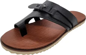 AMDBEL Sandals Women Dressy Summer Flat, Womens Flat Slide Sandals, Sandals for Women Casual Summer Orthopedic Correction Leather Ring Toe Solid Leopard Print Flat Flip Flops Black