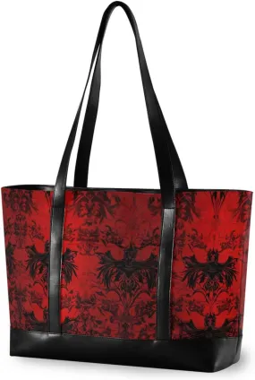 Angel Red Death Portable womens work tote bag with zipper for office with lunch bolsa para computadora portatil mujer