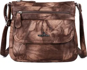 Angelkiss Small Womens Crossbody Bag Leather Shoulder Purse for Women Hobo Bag with Adjustable Shoulder Strap