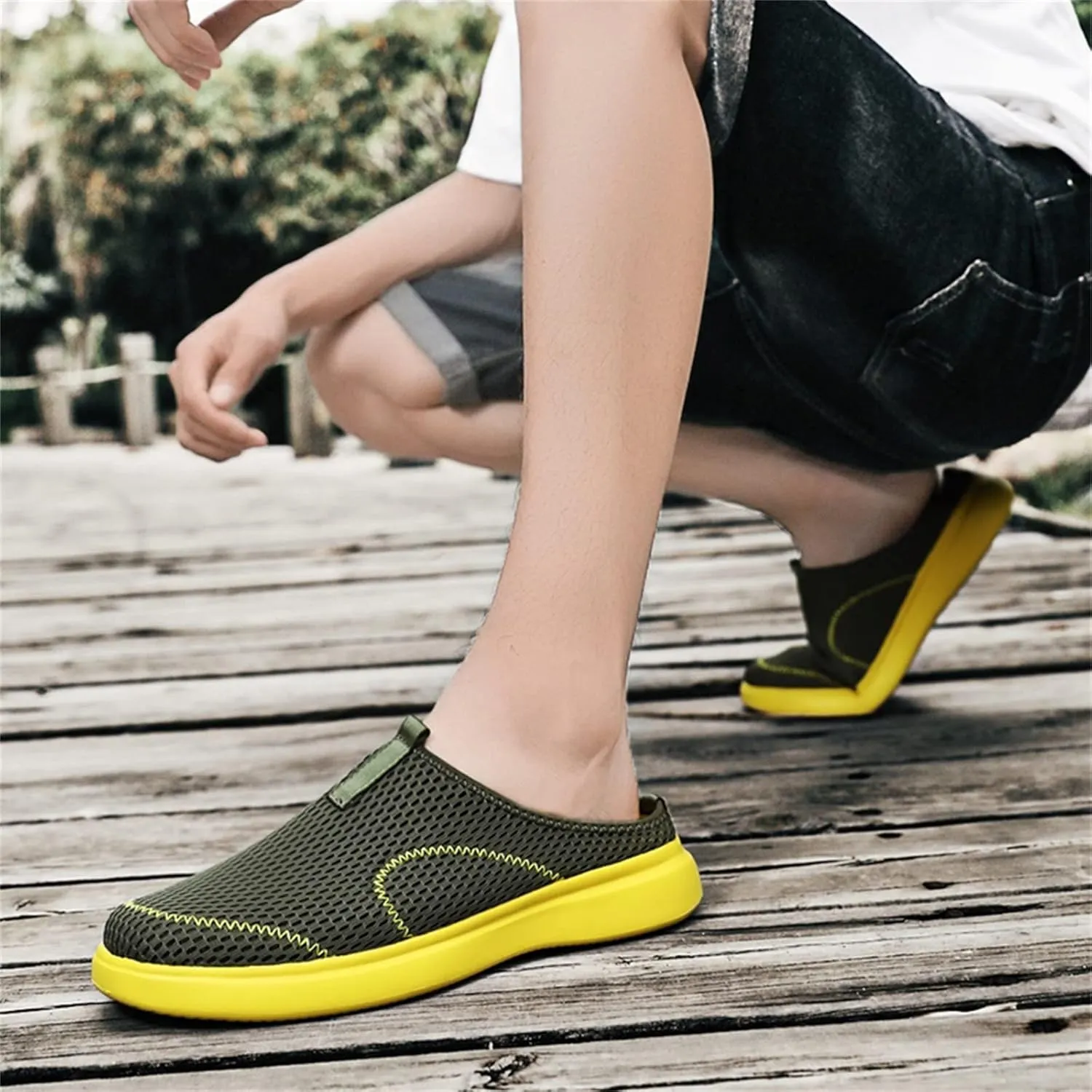 Bamboo Store Mens Lace up Casual Shoes Fashion Summer Men Casual Shoes Breathable Mesh Shallow Mens Canvas Shoes Sneakers