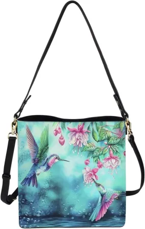 Belidome Womens Shoulder Bucket Handbag Corssbody Bags with Long Strap Pockets PU Leather Big Purses
