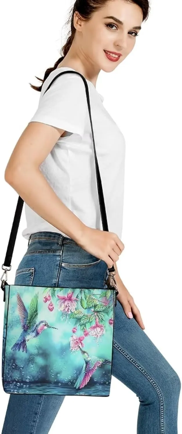 Belidome Womens Shoulder Bucket Handbag Corssbody Bags with Long Strap Pockets PU Leather Big Purses