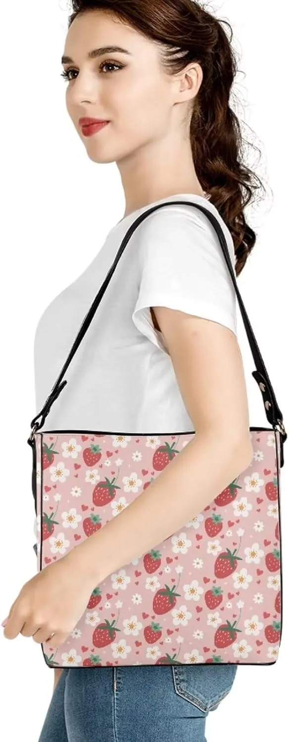 Belidome Womens Shoulder Bucket Handbag Corssbody Bags with Long Strap Pockets PU Leather Big Purses