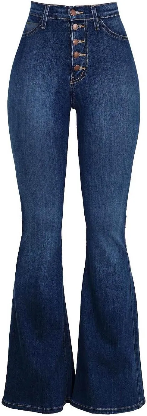 Bell Bottom Jeans Womens 2025 High Waisted Flare Jeans with Classic Wide Leg Denim Pants Stretch Bootcut Jeans