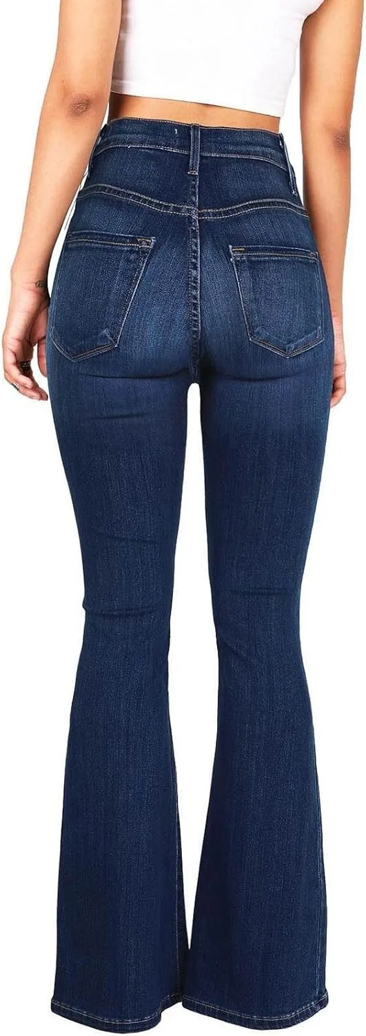 Bell Bottom Jeans Womens 2025 High Waisted Flare Jeans with Classic Wide Leg Denim Pants Stretch Bootcut Jeans