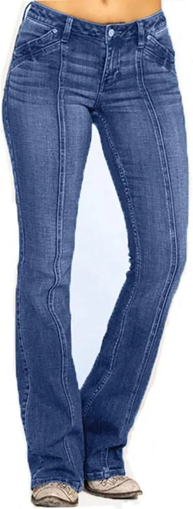 Bell Bottom Jeans Womens 2025 High Waisted Flare Jeans with Classic Wide Leg Denim Pants Stretch Bootcut Jeans