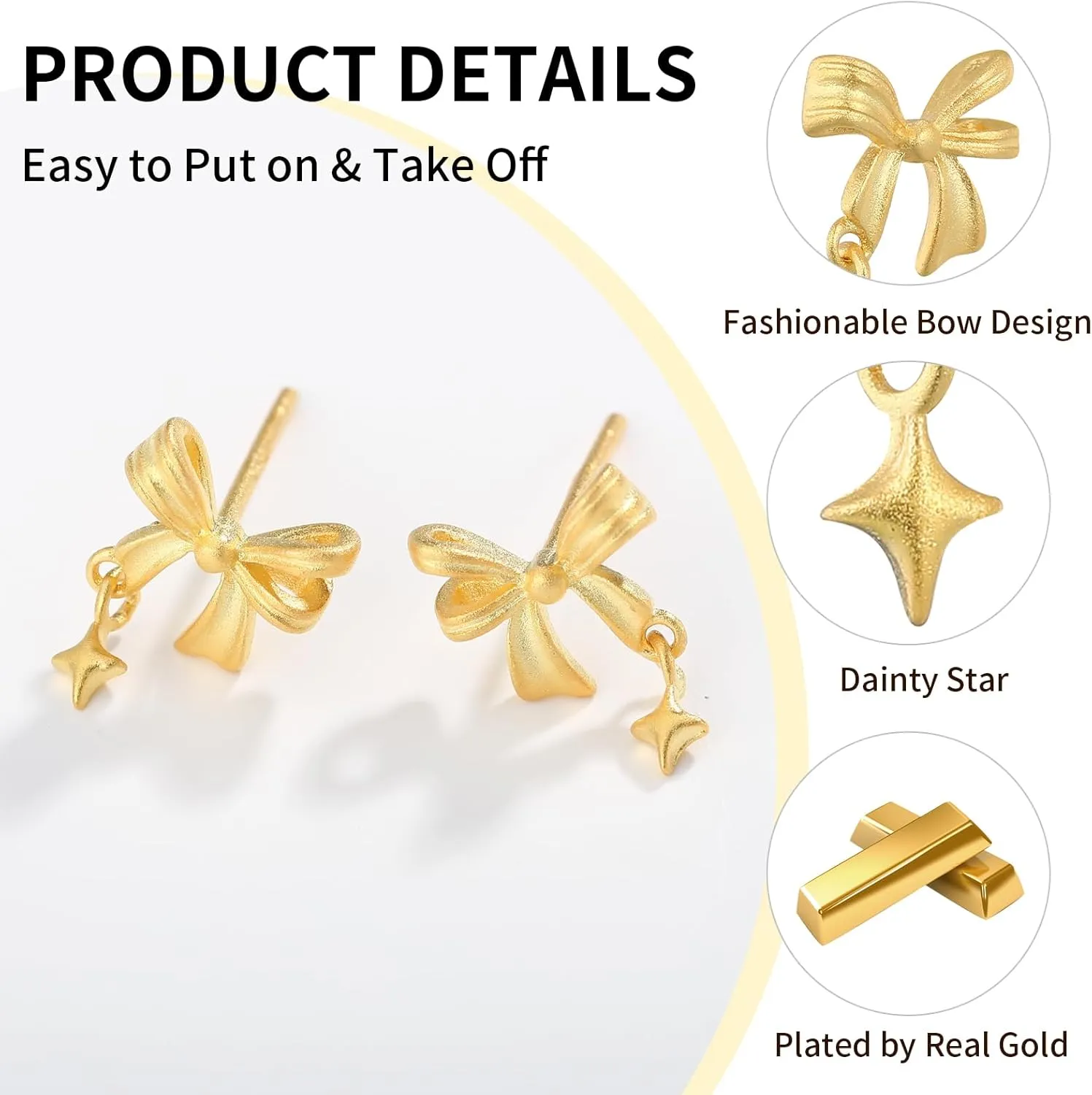 Bow Earrings 925 Sterling Silver Stud Earrings Dainty Small Bowknot Earrings