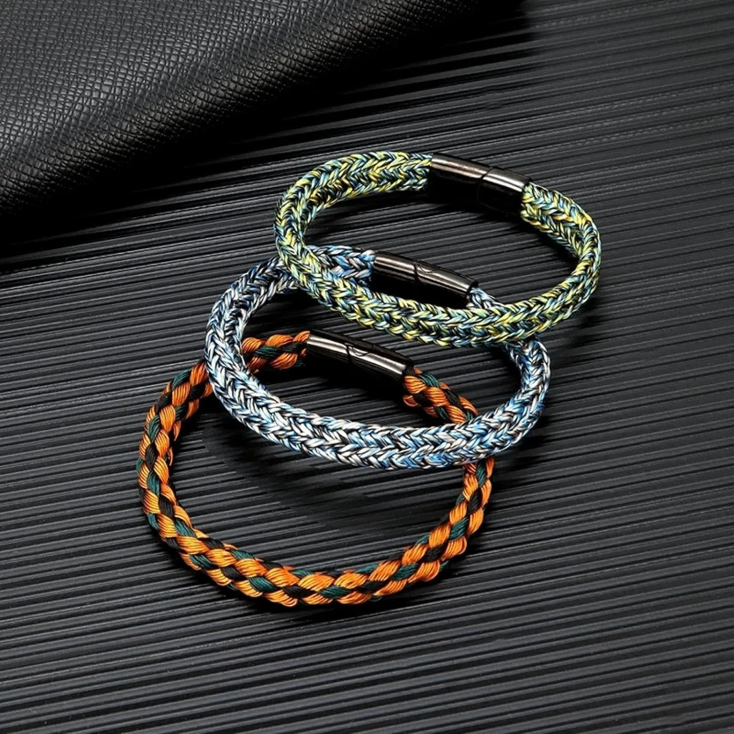 Bracelet Men Bracelets Jewellery Men Woven Rope Bracelet Black Accessories Handmade