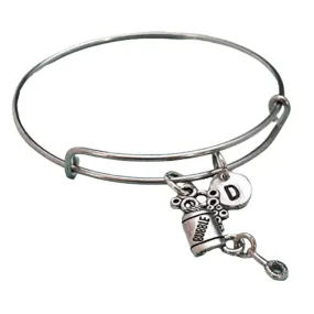 Bubble charm bangle, bubble charm bracelet, bubbles, personalized bracelet, expandable bangle, charm bangle, initial, monogram
