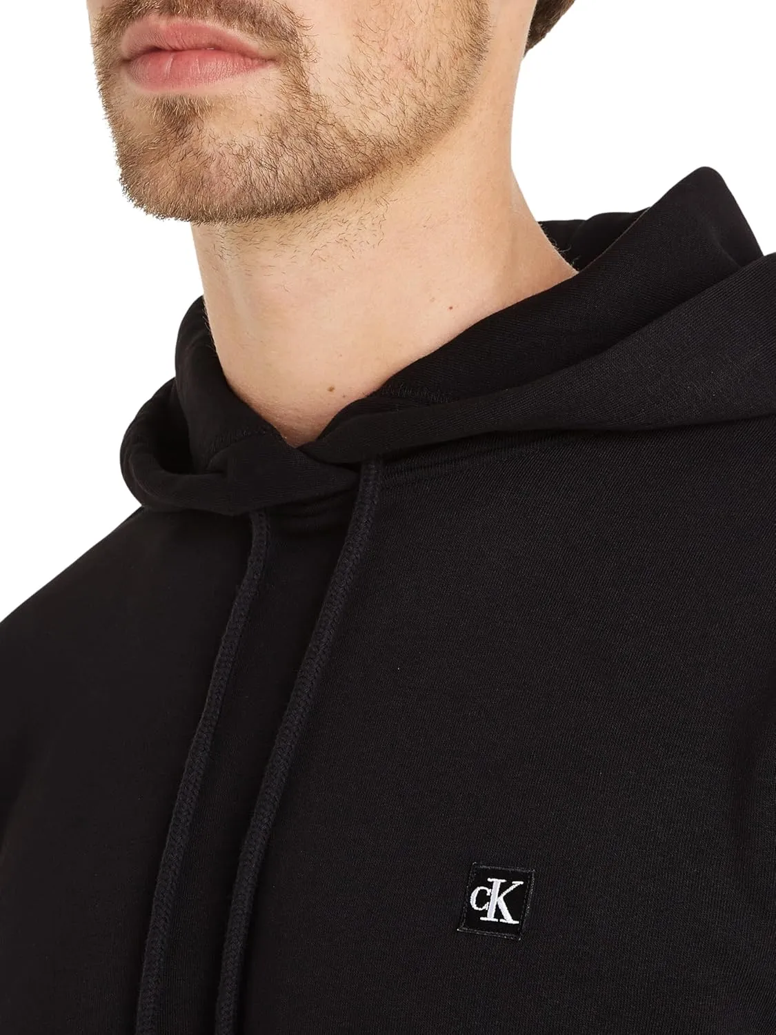Calvin Klein Jeans Mens Embroidered Badge Hoodie