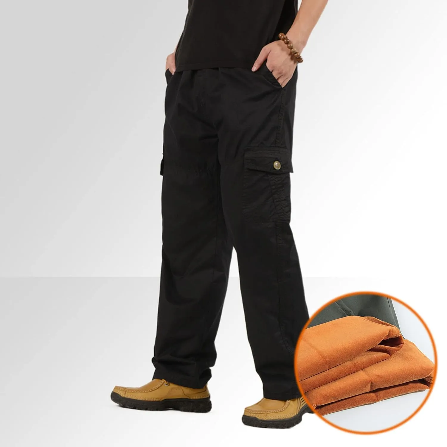 Cargo Pants for Men Relaxed Fit Casual Joggers with Pockets Mens Pants Classic Fit Pocket Cargo Pants for Men Twill