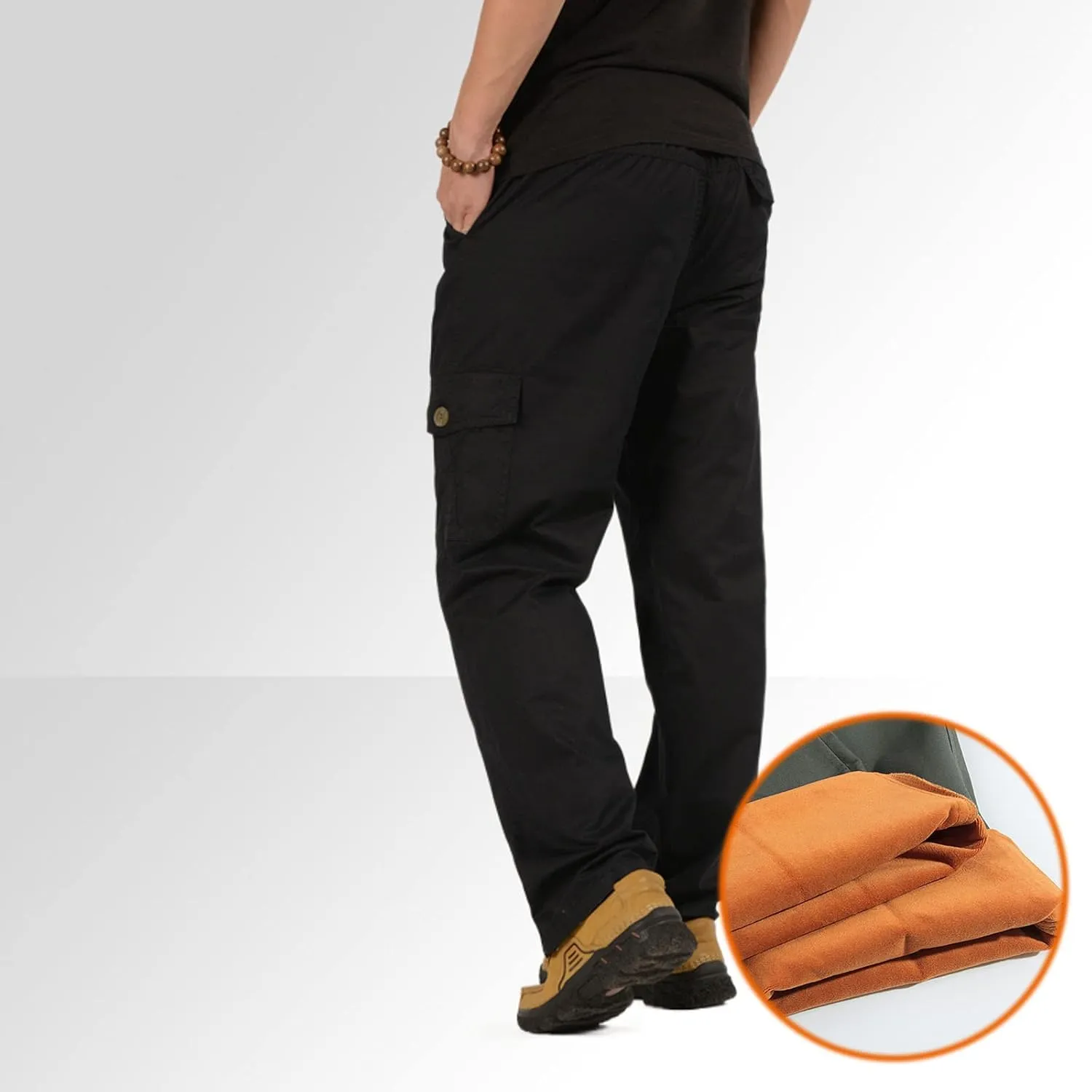 Cargo Pants for Men Relaxed Fit Casual Joggers with Pockets Mens Pants Classic Fit Pocket Cargo Pants for Men Twill