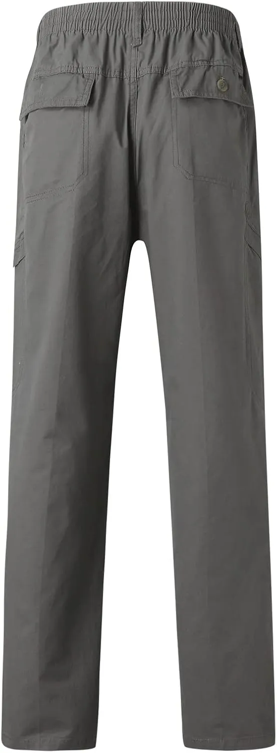 Cargo Pants for Men Relaxed Fit Jogger Pants Men's Workout Sweatpants Zip Pocket Men's Sweatpants with Zipper Pockets