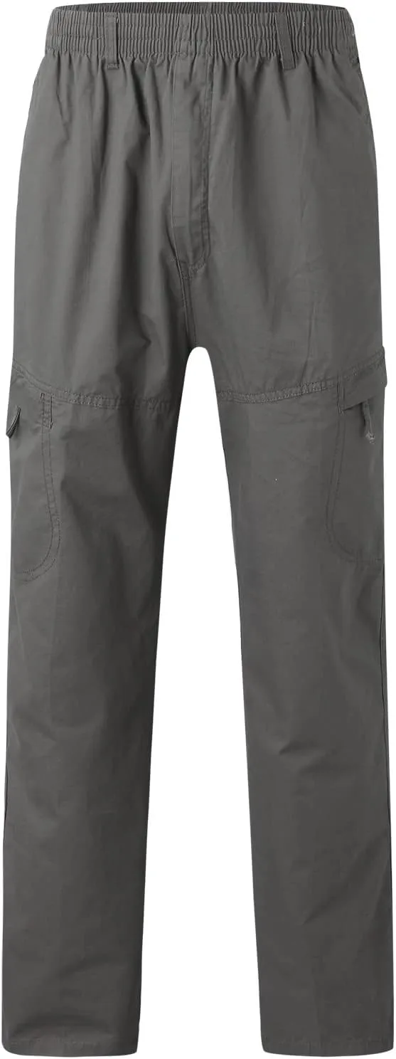 Cargo Pants for Men Relaxed Fit Jogger Pants Men's Workout Sweatpants Zip Pocket Men's Sweatpants with Zipper Pockets