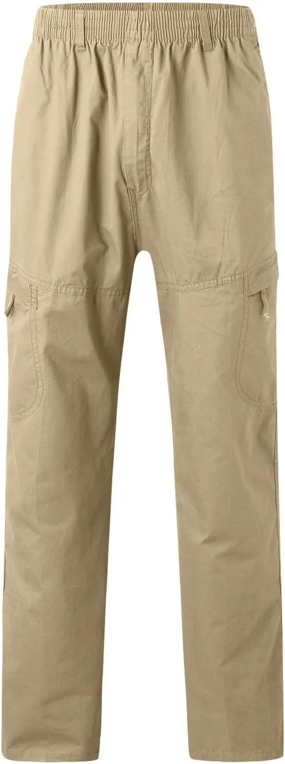 Cargo Pants for Men Relaxed Fit Jogger Pants Men's Workout Sweatpants Zip Pocket Men's Sweatpants with Zipper Pockets