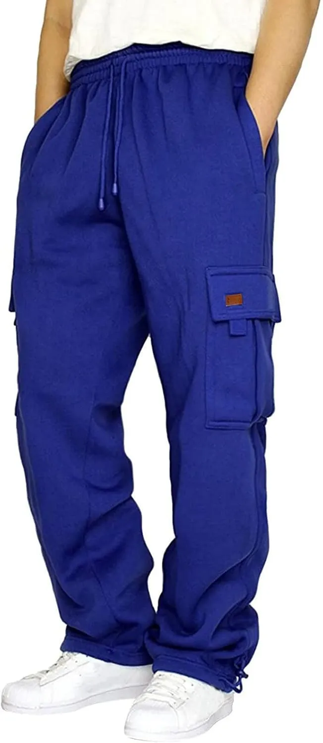 Cargo Pants for Men Relaxed Fit Pants Cargo Pants Fashion Baggy Pants Drawstring Trousers Baggy with Pockets