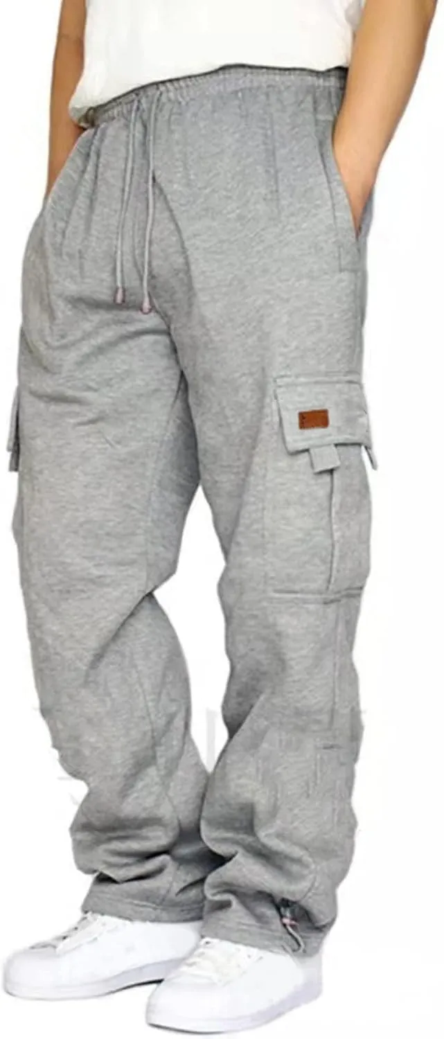 Cargo Pants for Men Relaxed Fit Pants Cargo Pants Fashion Baggy Pants Drawstring Trousers Baggy with Pockets