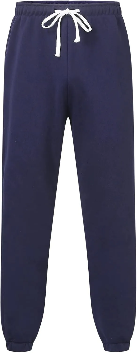 Cargo Pants for Men Relaxed Fit Sports Mens Premium Slim Fleece Pants Zipper Pockets Athletic Jogger Fitness Workout