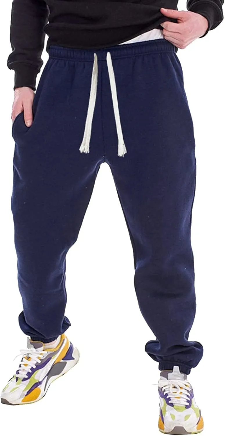 Cargo Pants for Men Relaxed Fit Sports Mens Premium Slim Fleece Pants Zipper Pockets Athletic Jogger Fitness Workout