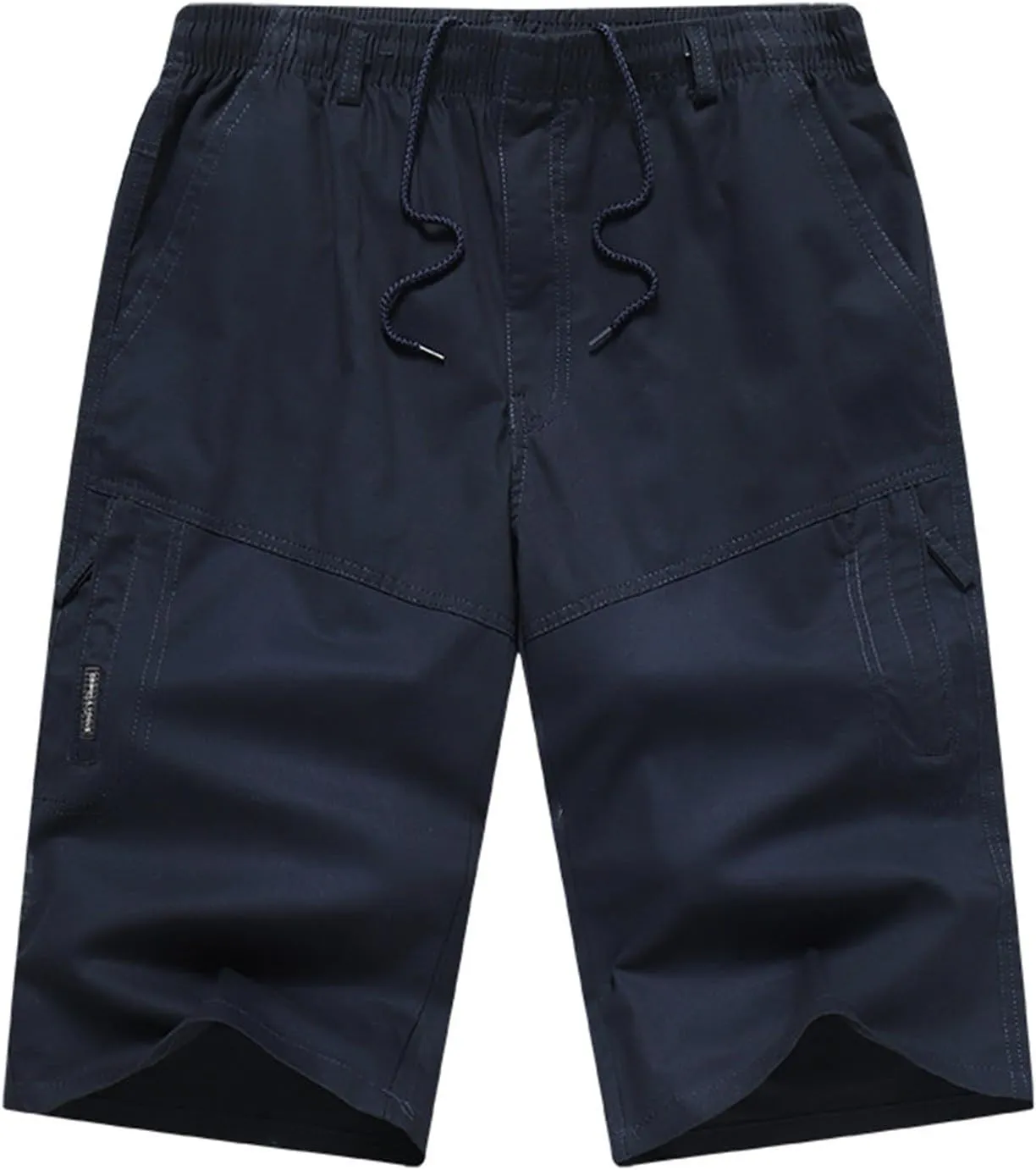 Cargo Shorts for Men Classic Fit Drawstring Cotton Shorts Solid Athletic Shorts Casual Outdoor Work Golf Shorts