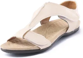Cathalem Sandals for Women 2024 Comfy Orthotic Sandals Womens Arch Support Leather Flat Sandals Flat Casual Beach Sandals