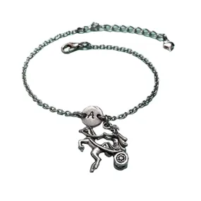 Chariot charm bracelet, chariot charm, greek bracelet, adjustable bracelet, charm bracelet, personalized bracelet, initial, monogram