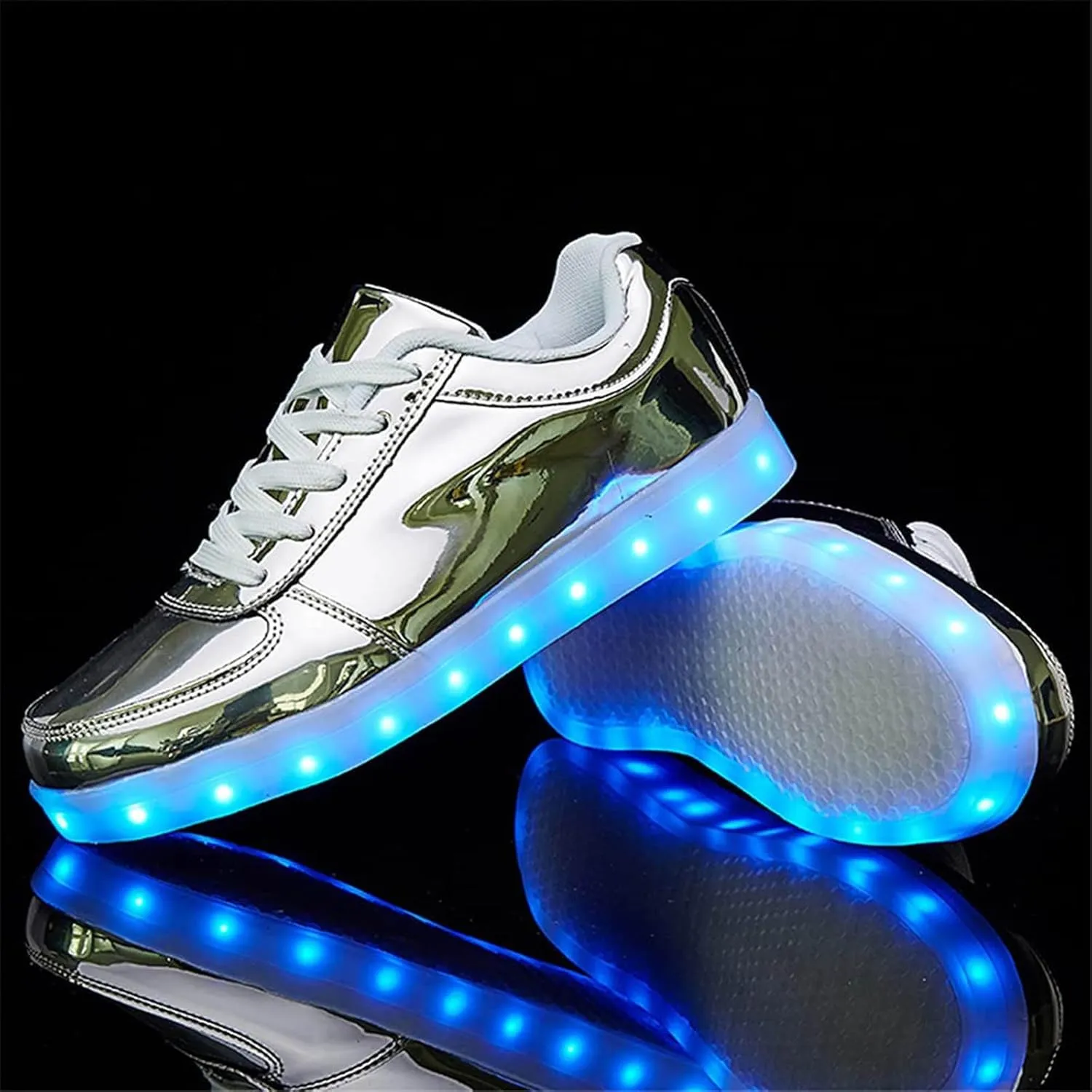 Comfortable Shoes Student Shoes Thick Soled Sports Shoes Fashionable Light Shoes USB Rechargeable Skate Sports