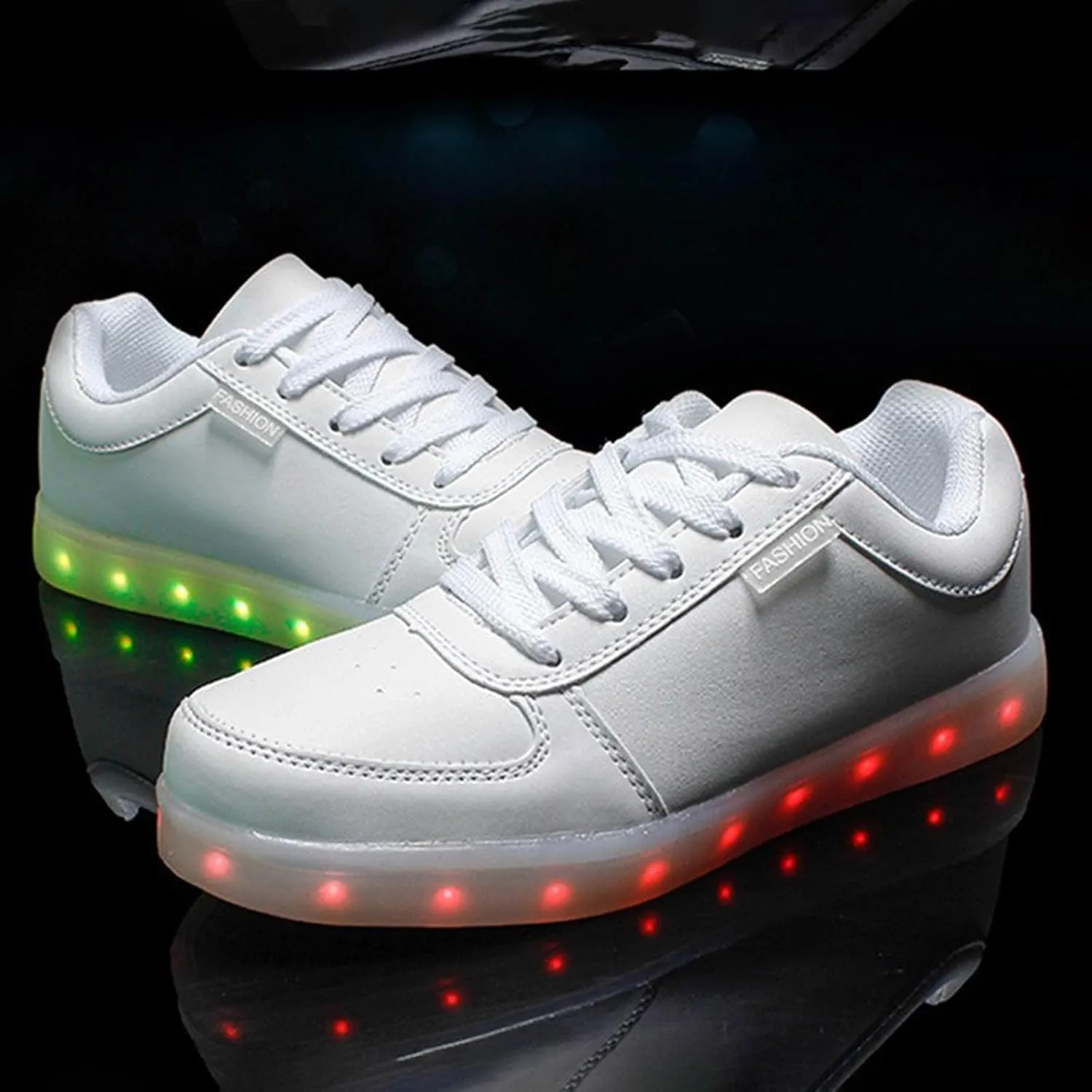 Comfortable Shoes Student Shoes Thick Soled Sports Shoes Fashionable Light Shoes USB Rechargeable Skate Sports