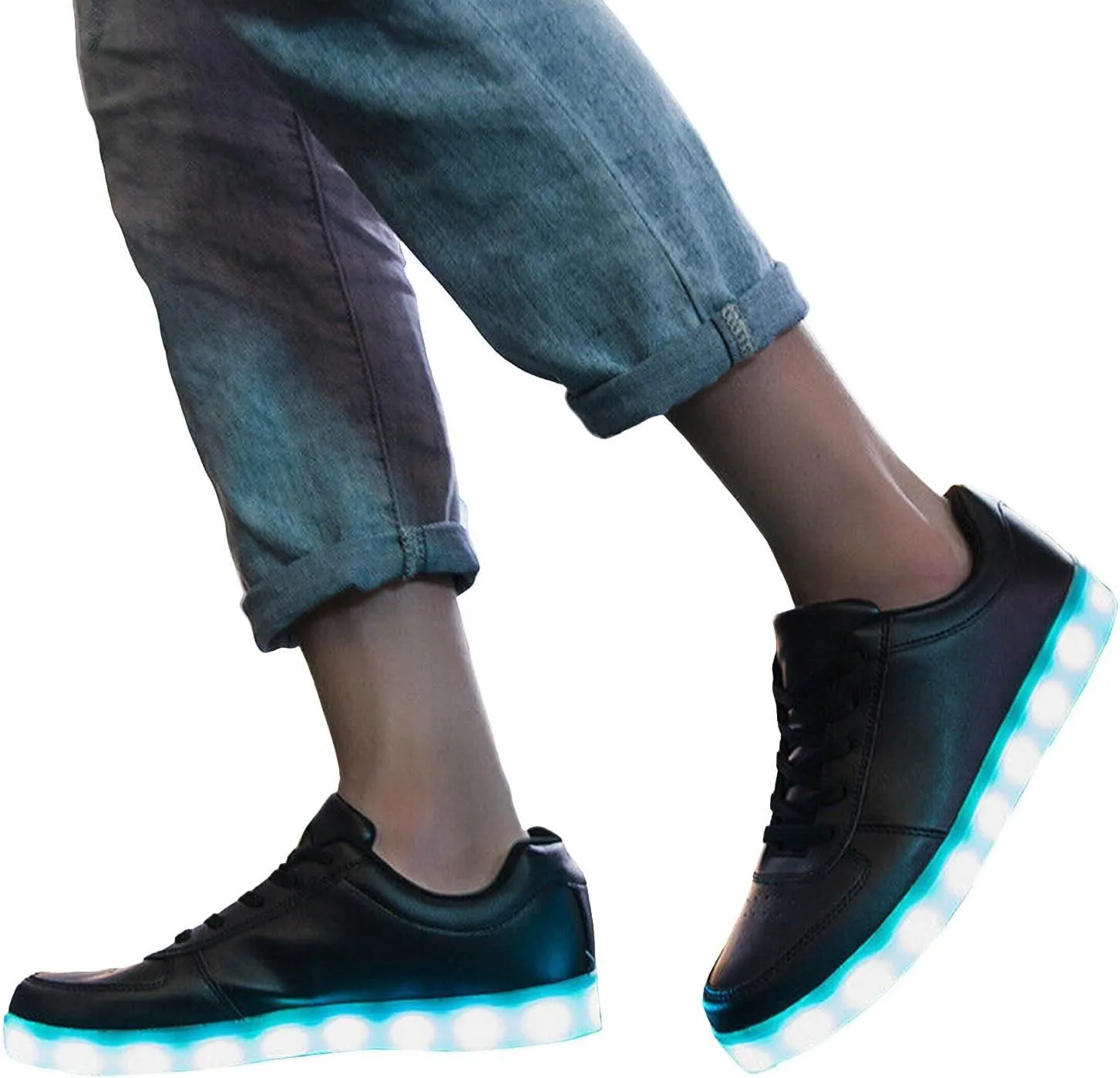 Comfortable Shoes Student Shoes Thick Soled Sports Shoes Fashionable Light Shoes USB Rechargeable Skate Sports
