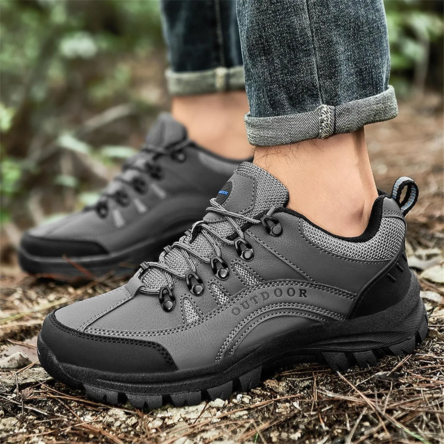 Comfortable Sneakers Fashion Summer Autumn Men Hiking Shoes Non Slip Soles Thick Bottom Mesh Breathable Casual