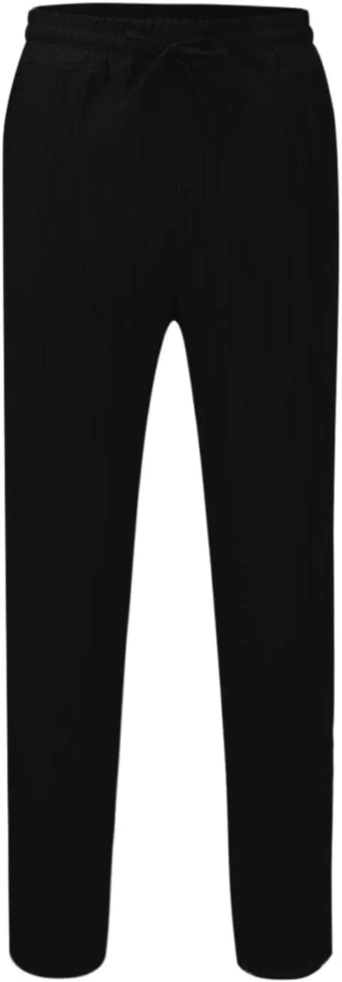 Cotton Linen Pants for Men 2025 Solid Color Casual Harem Trousers Lightweight Loose Beach Yoga Capri Pant with Pocket