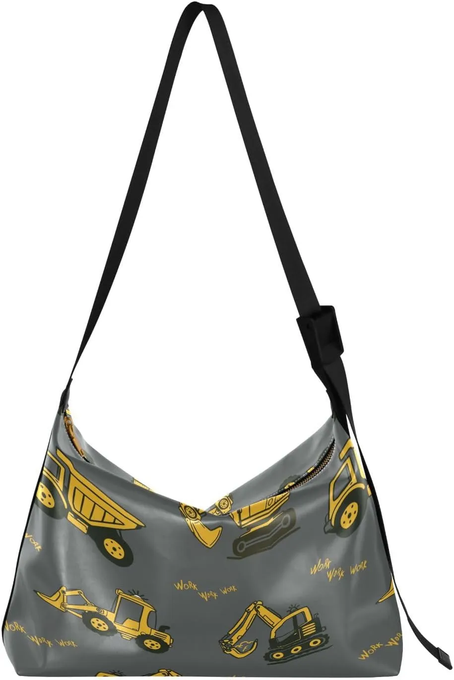 Cute Yellow Car Hobo Crossbody Bags for Women Leather Large Shoulder Bag Cross Body Trendy Womens Tote Bags Handbag for Travel Shopping