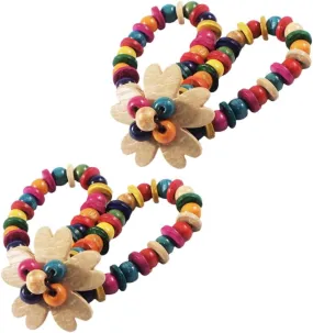 Didiseaon 2pcs Women Handmade Coconut Shell Bracelet for Daughter Friend Woven Rope Hand
