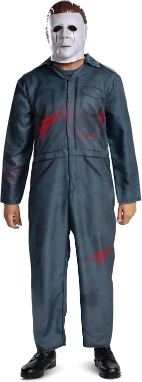 Disguise mens Michael Myers Costume for Men, Official Halloween 2 Costume Jumpsuit and Mask, Deluxe