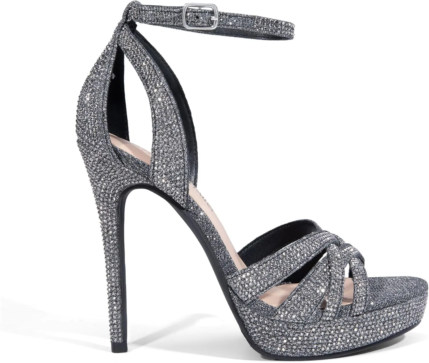 DREAM PAIRS Women's Platform Stiletto Heels Open Toe Ankle Strappy High Heels Fashion Wedding Dressy Pump Sandals Shoes