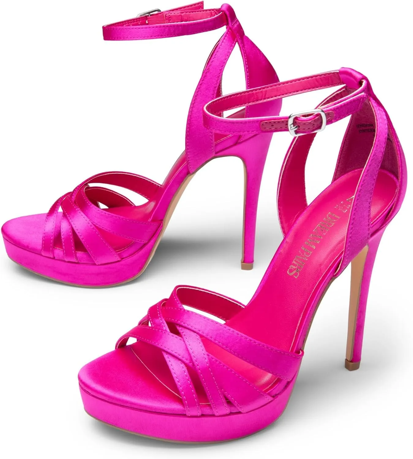 DREAM PAIRS Women's Platform Stiletto Heels Open Toe Ankle Strappy High Heels Fashion Wedding Dressy Pump Sandals Shoes